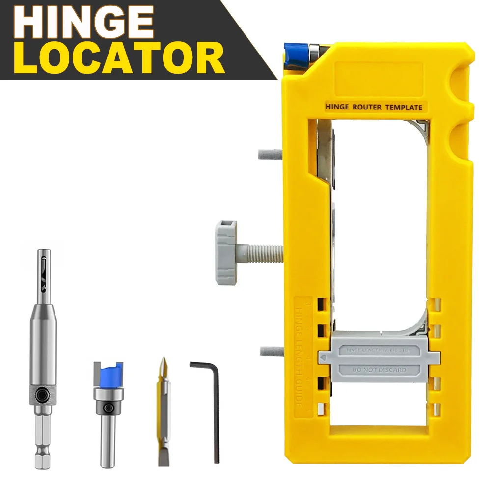 Door Hinge Fixture, Woodworking  Chisel, Adjustable  Router Template