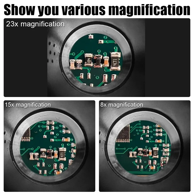Glasses Magnifier LED Lights For Electronics Watch Repair Dual-Lens Eye Loupe Magnifier 8x 15x 23x Head Mount Magnifying Glass