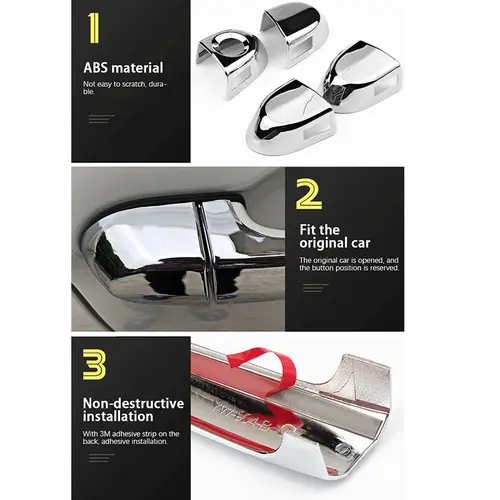 Door Handle Cover For Opel Corsa D S07 2006~2014 Vauxhall Corsa Chevrolet Viva Rustproof Sticker Car Exterior Accessories Gadget - Image 3