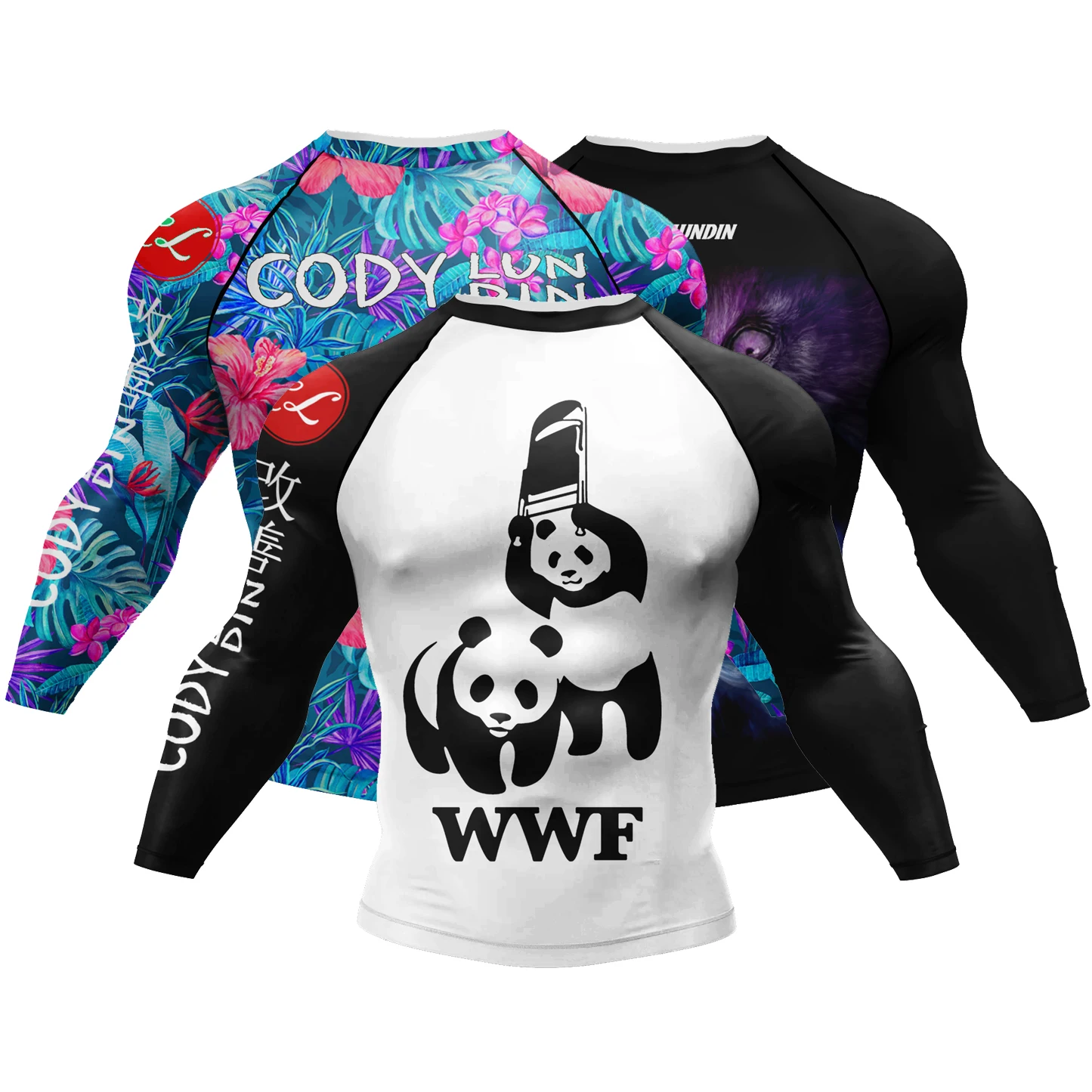 Jiu Jitsu koszulka Rashguard MMA wysokiej jakości BJJ wysypka gwardia męskie koszulki bokserskie z pełnym rękawem sublimacyjne koszulki odzież