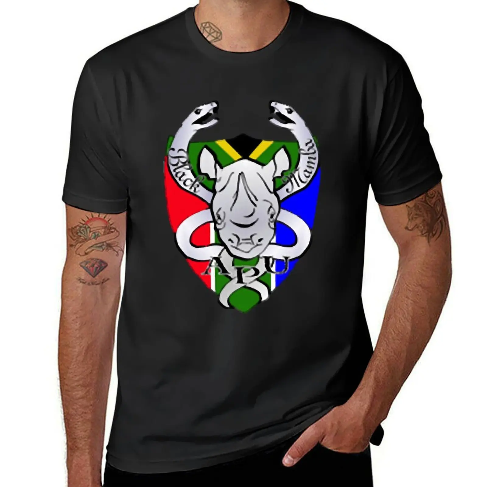 Black mamba anti poaching unit logo classic t shirt T-Shirt anime quick-drying Short sleeve tee men clothings