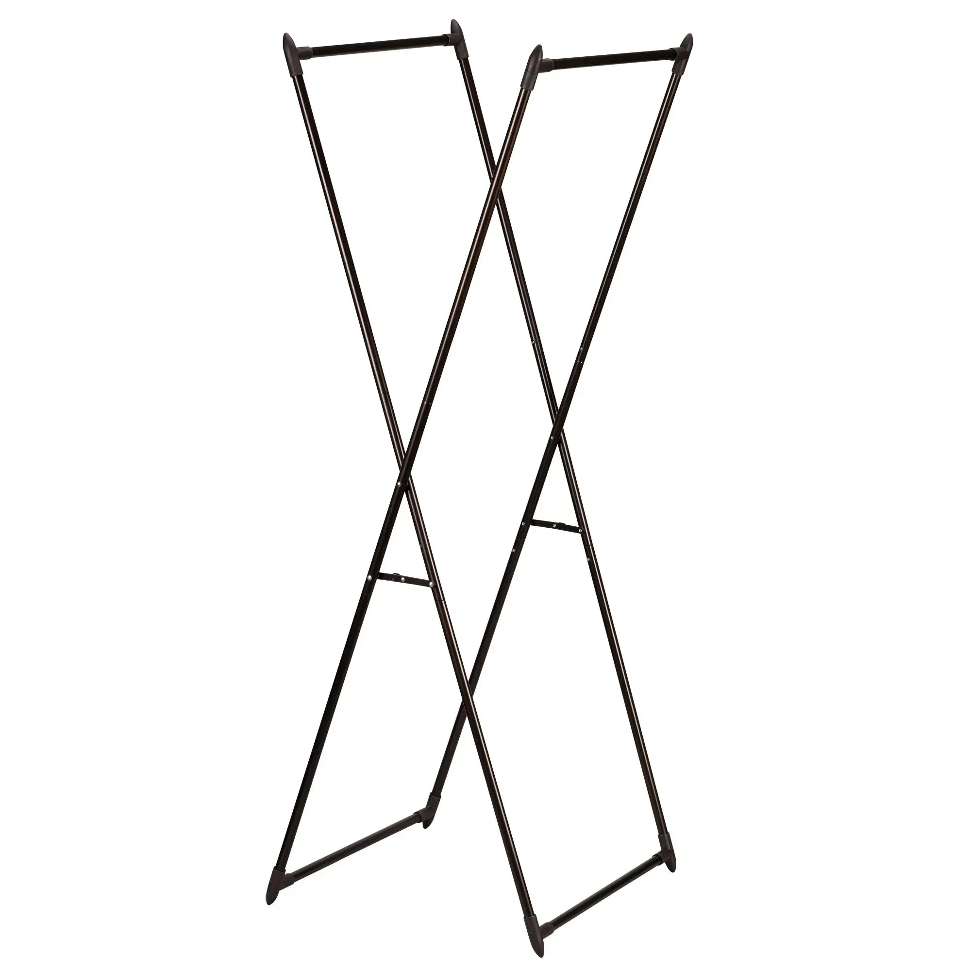 رف ملابس قابل للطي، برونزي عتيق، 61.2 بوصة ارتفاع × 21.3 بوصة عرض × 22.8 بوصة عمق