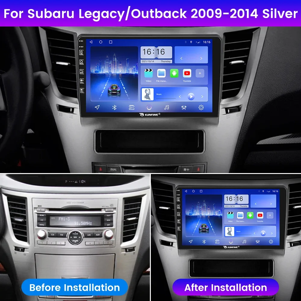 Android Car Radio For Subaru Legacy 2009-2014 Car Stereo 2Din Octa Core GPS Navigation Player IPS Screen Carplay Android Auto