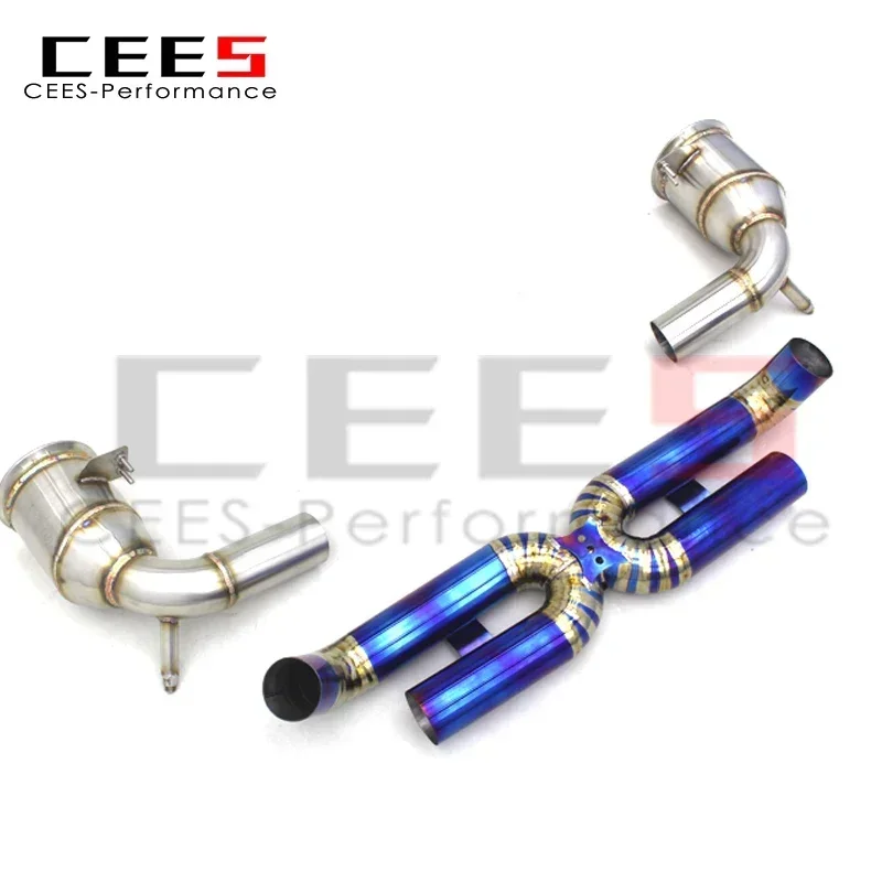 

CEES Titanium Exhaust System Catback Muffler for PORSCHE 911 992 Turbo S 3.8T 2020-2023 Free Flow Downpipe with OPF Exhaust