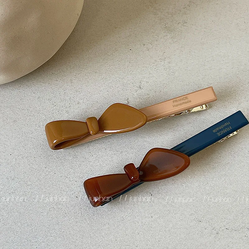 Western-style high-class color-compatible side clip French long-style duckbill clip fringe clip hair clip hair rope female