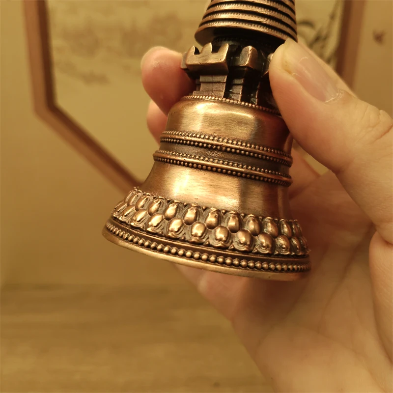 Purple Copper Gadang Pagoda,10cm Pagoda,Buddhist Pagoda,Home Feng Shui Ornament,desktop auspicious ornament