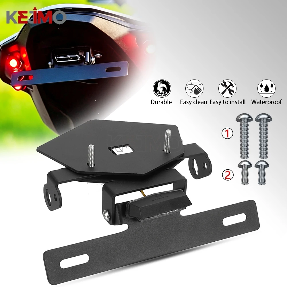 FOR Bmw Short Tail Tidy License S1000RR M Sport s1000 2019-2024 M1000R 2025 2026 Motorcycle Accessories Plate Holder Adjustable