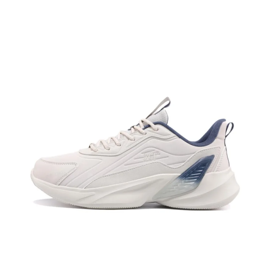 361 Cushioning Slip Resistant Abrasion Resistant Low top Running Shoes Men's White Blue 672512228F-1
