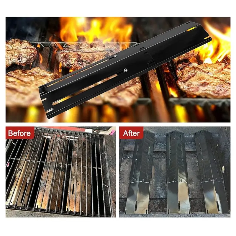 【POPULAR】Accesorios universales para parrillas de barbacoa: Placas de calor ajustables/Tiendas de calor/Cubiertas para quemadores/Deflectores de calor/Pantallas para parrilla/Difusor