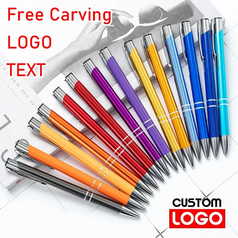 20-200 Pens Wholesale Hot Sell Custom Ballopint Pen Metal Ball Pen Support Print Logo Advertising Personalized Pen Advertising