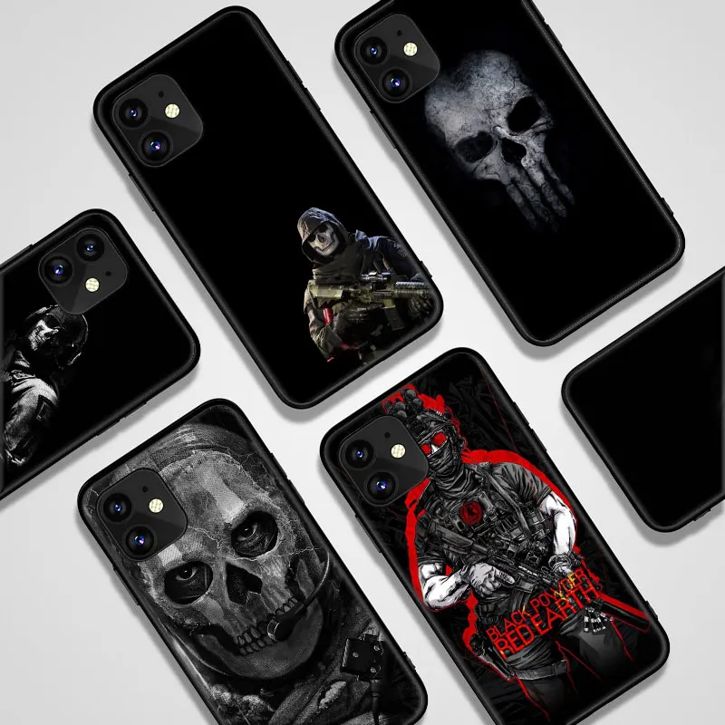 Phone Case For iPhone 11 12 Pro MAX XS X XR 8 7 6 6s SE Plus Fashion Soft TPU Cover Fundas C1 Call of duty