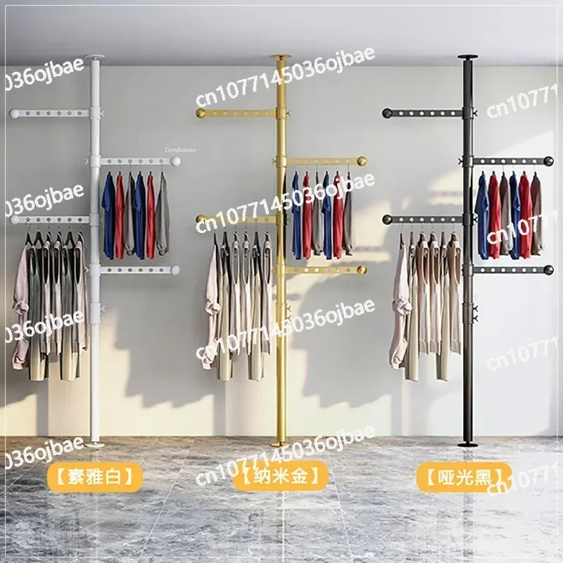 

Home Telescopic Clothes Hanger Storage Rack, Multifunctional Adjustable Clothes Hanger,Indoor Top Mounted Clothes Hanger,Balcony