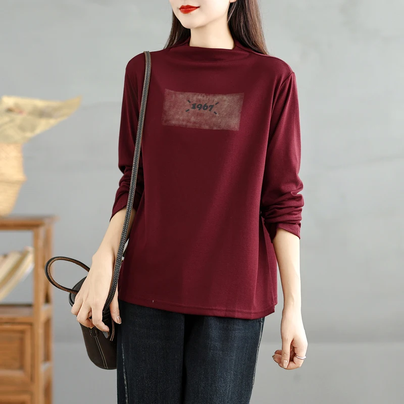 قاعدة مخملية طويلة متعددة الاستخدامات من Sve على الوجهين irt f ملابس داخلية بياقة عالية تي شيرت كاجوال بحامل مناسب بخصر عالٍ