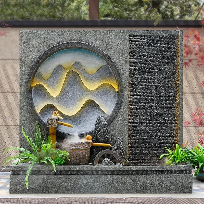 Premium  Large rockery, flowing water, fountain, fish tank, living room, office, hotel, club, floor to ceiling decoration