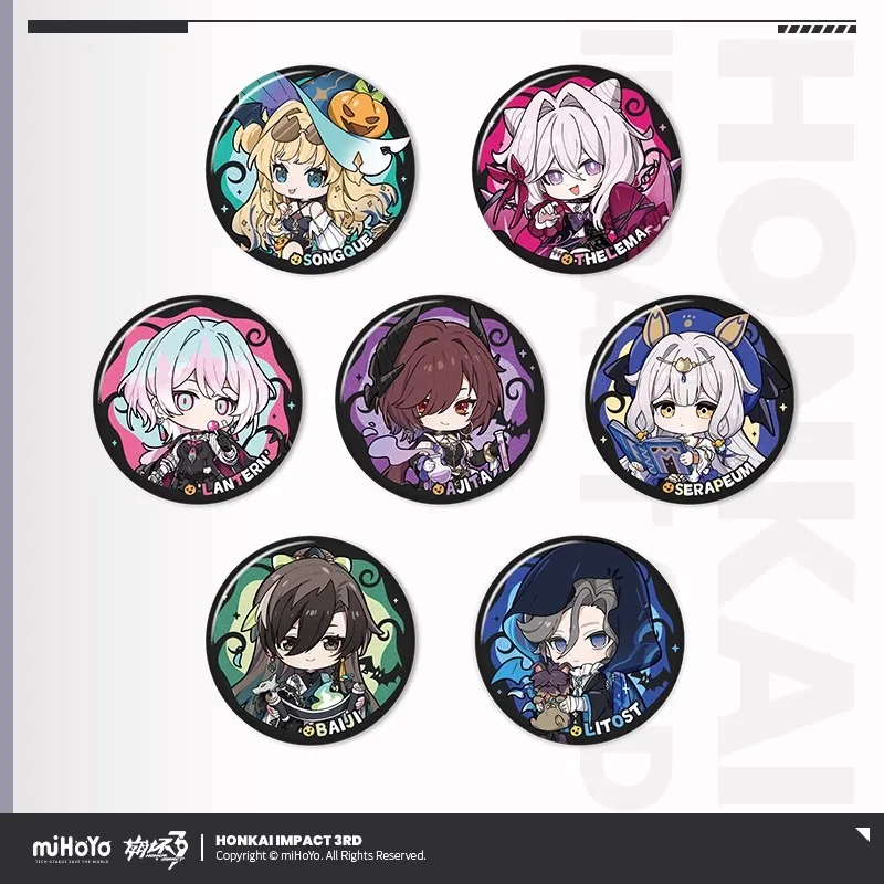 

Официальный miHoYo Honkai Impact 3rd Seven Arts · Значок серии «Ночь удивительной», оригинальные аксессуары для игр в стиле аниме, брошь