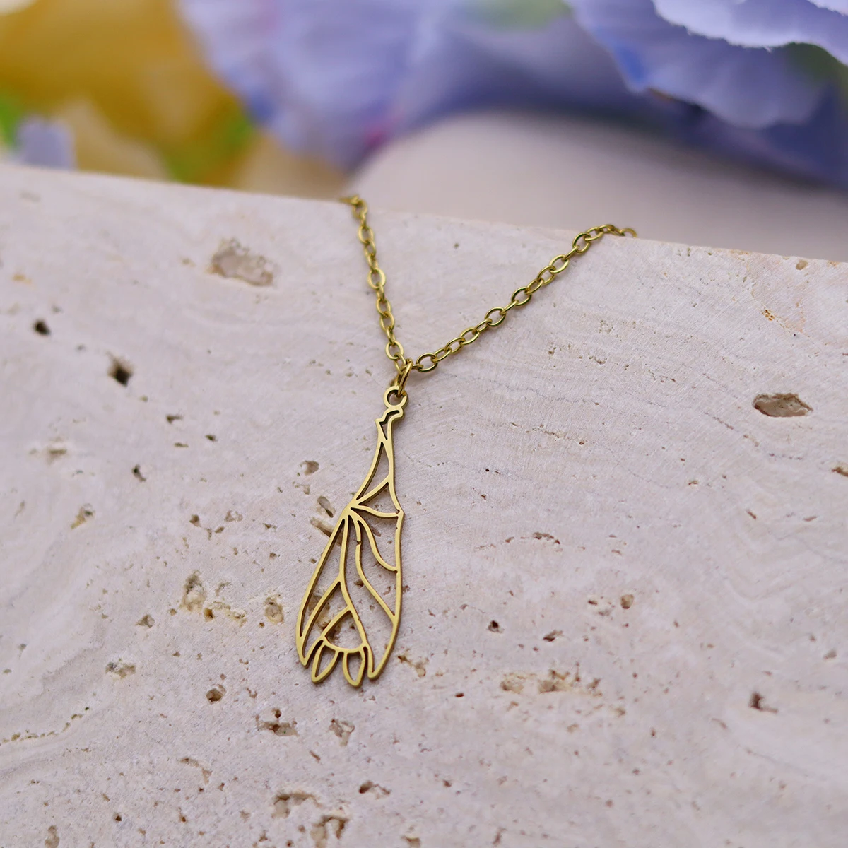 Cxwind رأسا على عقب الخفافيش الفن خط سلسلة سحر قلادة للنساء الرجال الفولاذ المقاوم للصدأ هندسية قلادة المختنق هدية حفلة الهالوين