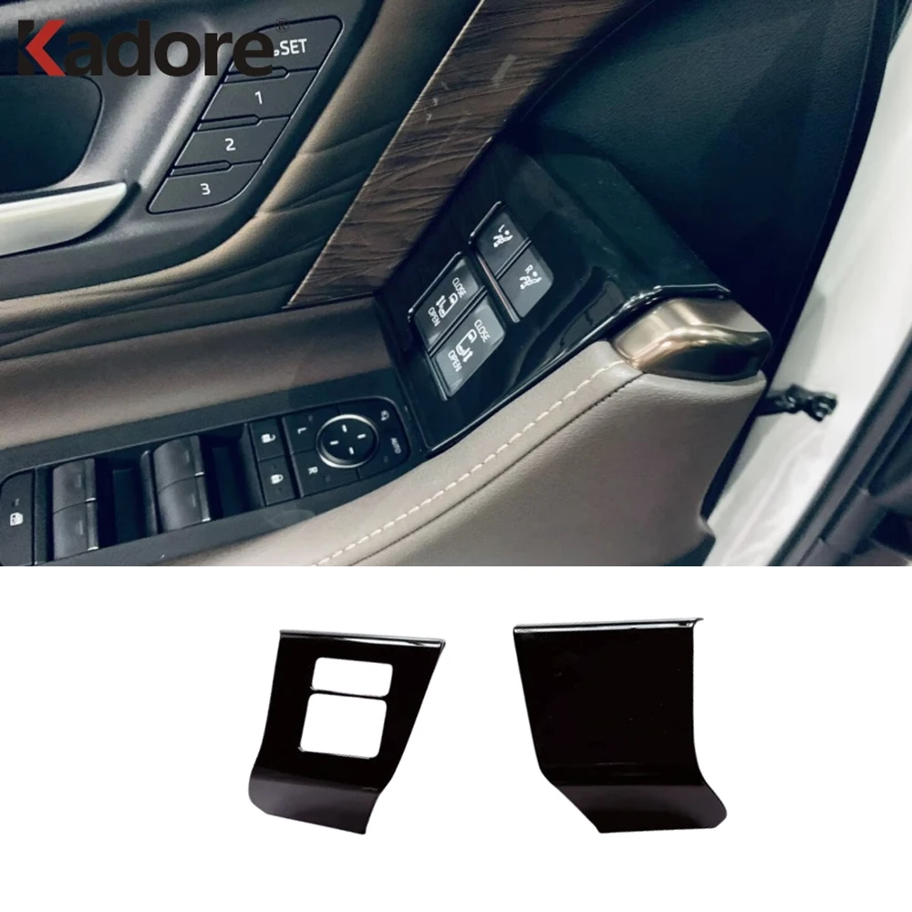 لتويوتا ألارد Vellfire 2024-2026 السائق الجانب مركز الباب انزلاق الباب التبديل الحافة غطاء الكسوة اكسسوارات السيارات التصميم