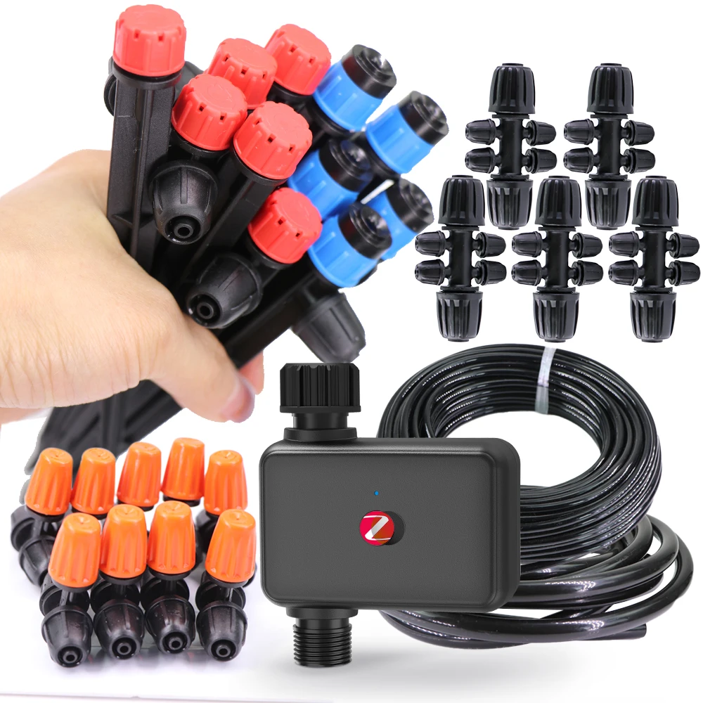 

Zigbee таймер умный комплект для капельного полива для сада, клумбы, растений, Alexa Google, пульт дистанционного управления, автоматическая система орошения, спрей