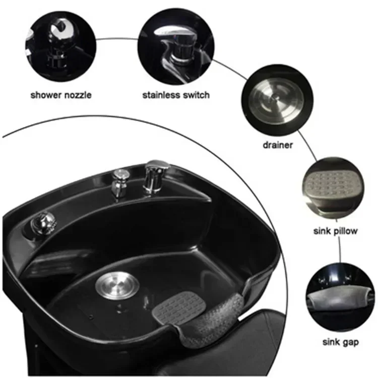 Lettino per shampoo per poltrona shampoo per lavaggio capelli salone di bellezza