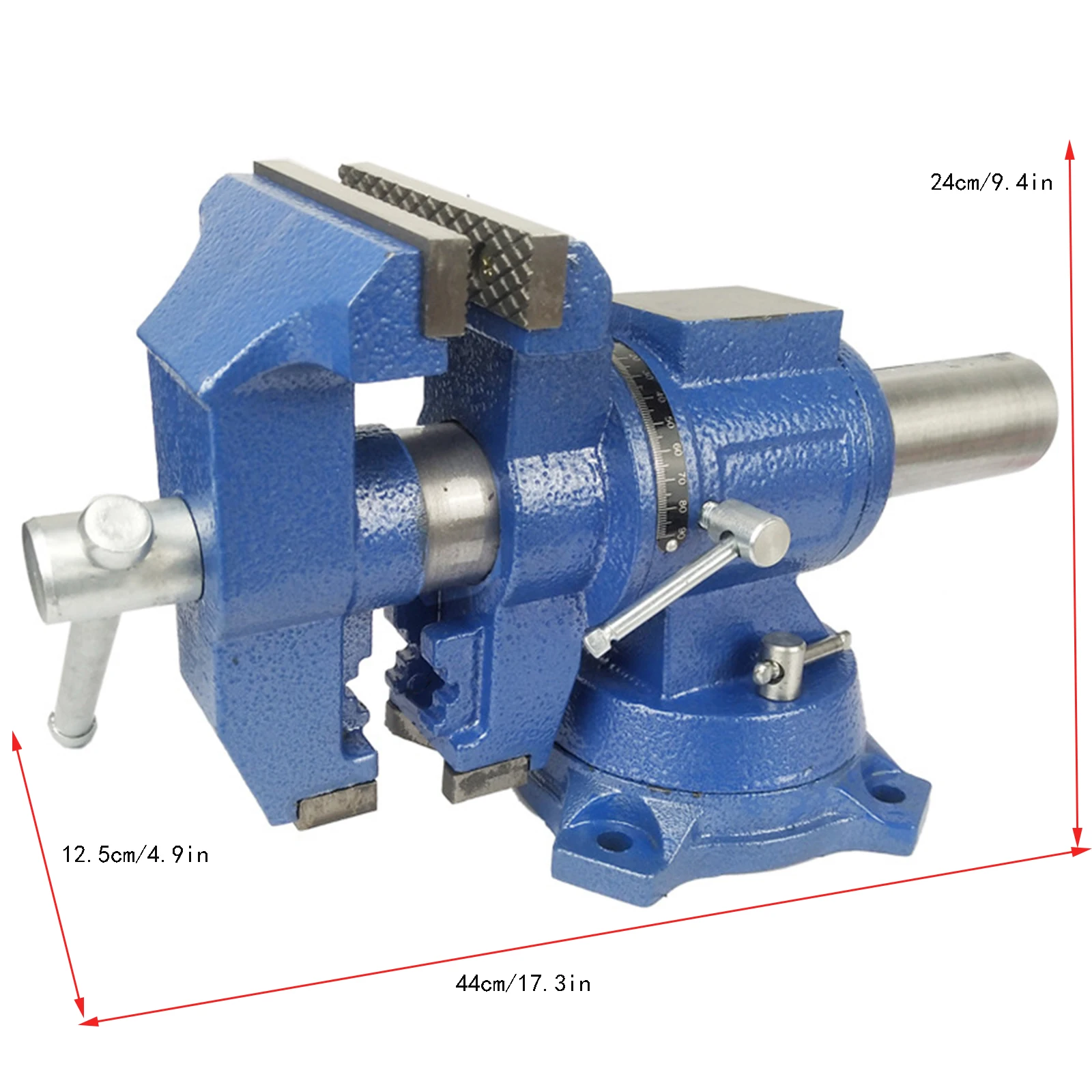 Cast Iron 5In Multi-Function Bench Heavy Industrial Vice Table Vice Bench Vise Screw Rods Rotatable for Surface Grinder