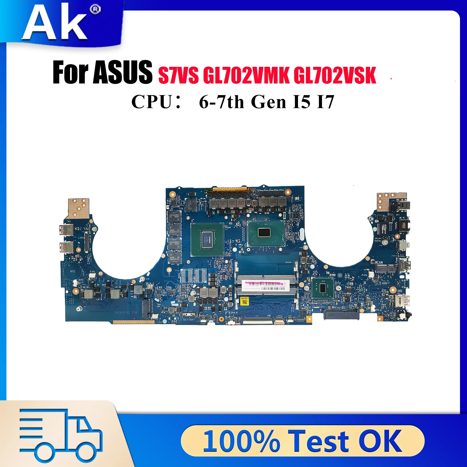 

GL702VS Материнская плата для ноутбука ASUS ROG Strix GL702VI GL702VSK GL702V S7VS GL702VMK Материнская плата с процессором I5 I7 100% тесты OK stk