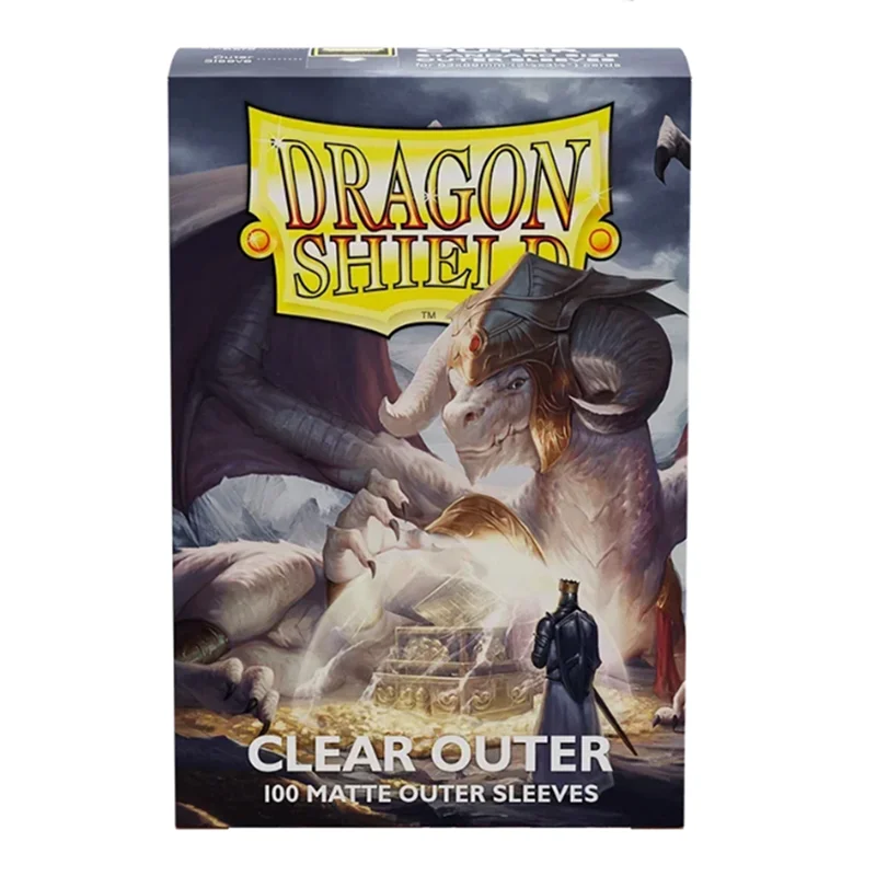 100ct Dragon Shield Card Sleeves Matte Clear:Outer Sleeves are Smooth & Tough - Compatible with Magic PKM Cards Protector Cover