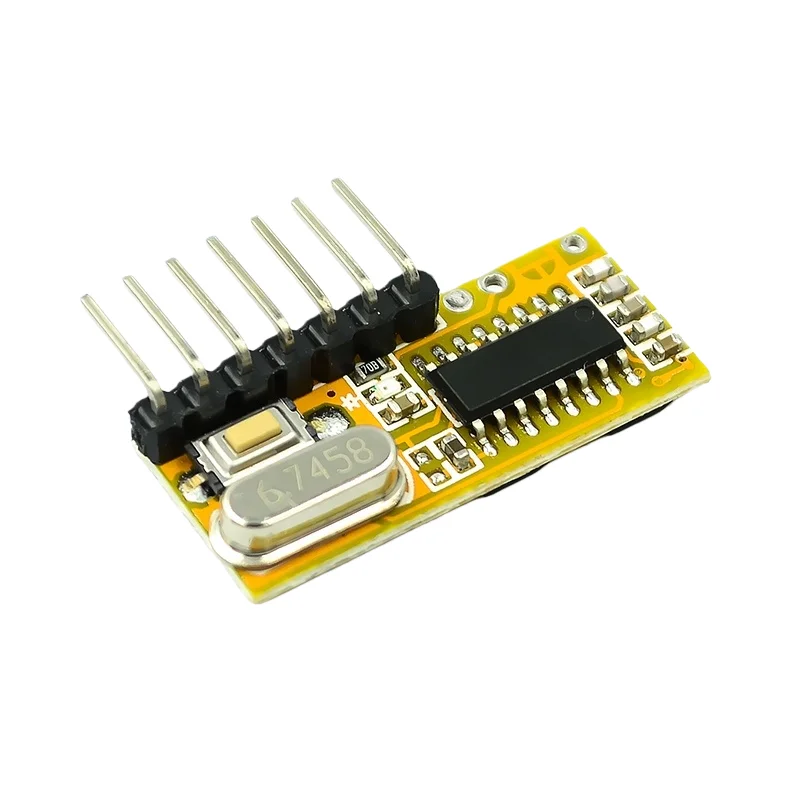 RXC6 5V Learning Wireless Remote Control Receiving Module with 4 Receivers RXC6 Super Intermediate Frequency Learning Type 433M