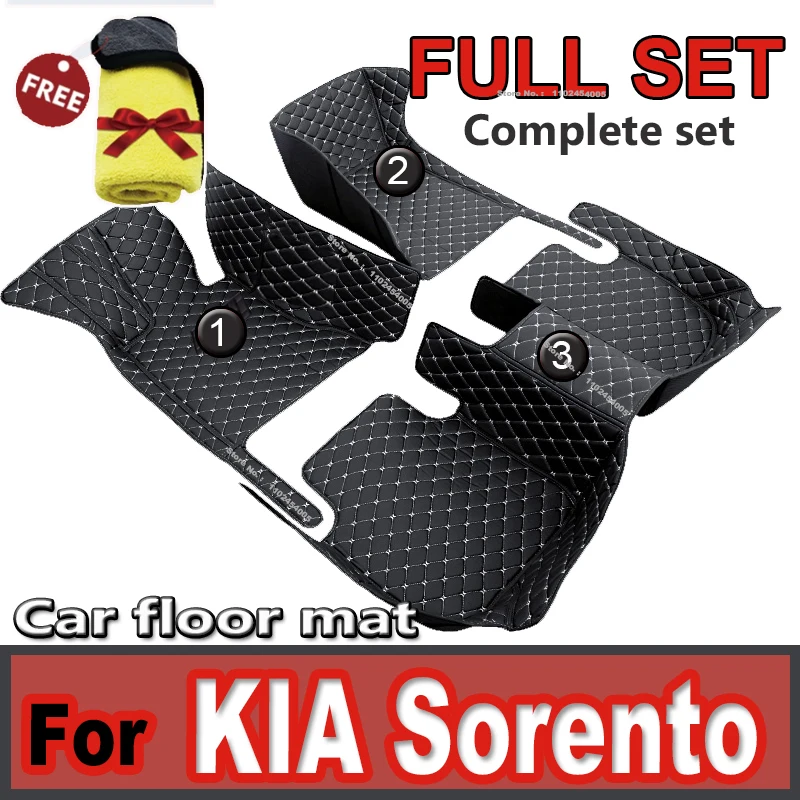 Car floor mats for KIA Sorento（five seat）2006 2007 2008 Customauto foot Pads automobile carpet cover