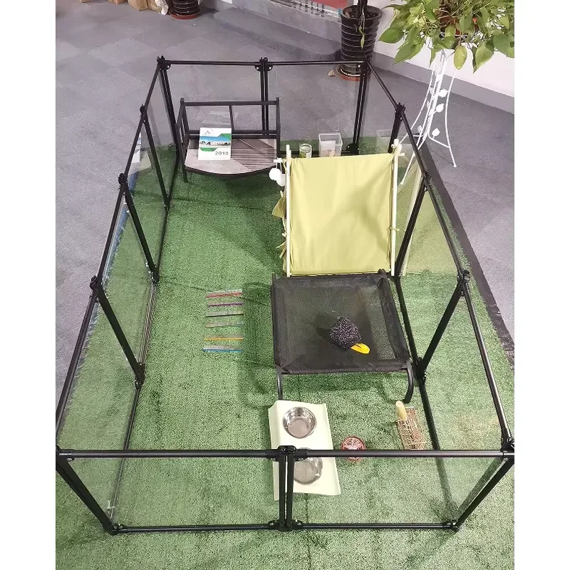 

Custom Acrylic Detachable Safety Playpen Heavy Duty Large Transparent Indoor Fence for Cat Dog House