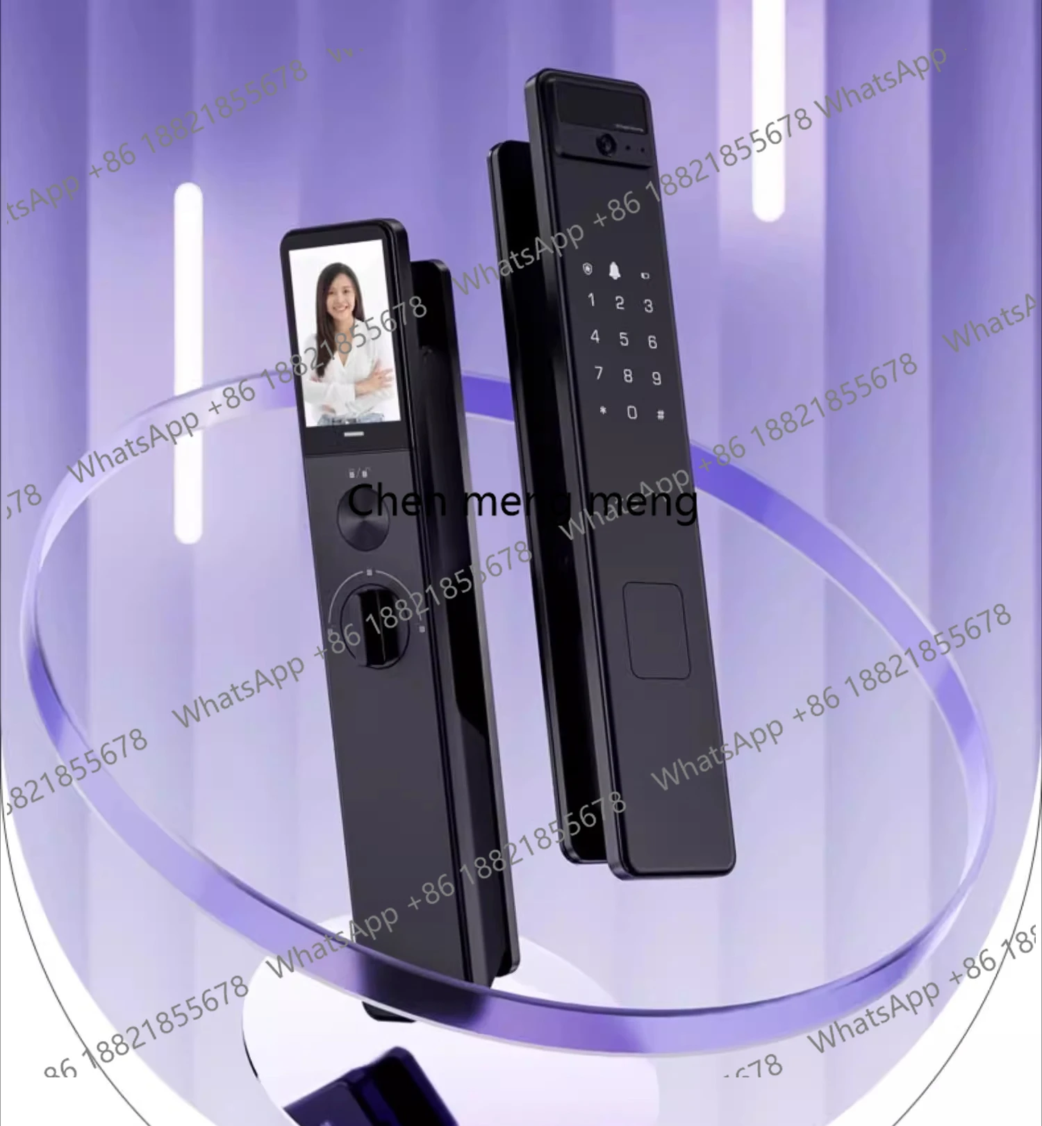 AI3D face palm vein lock Y3000FVS PLUS cat eye large screen video lock