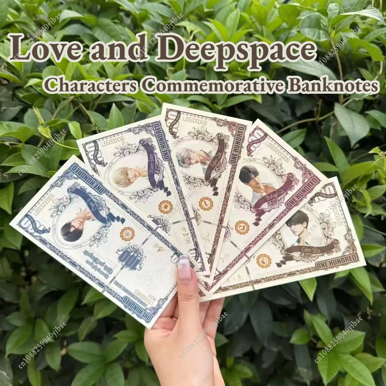 

100 листов Love and Deepspace Sylus Caleb Rafayel Xavier Zayne, косплей, аниме, банкноты с героями мультфильмов, периферийные устройства, подарки для фанатов