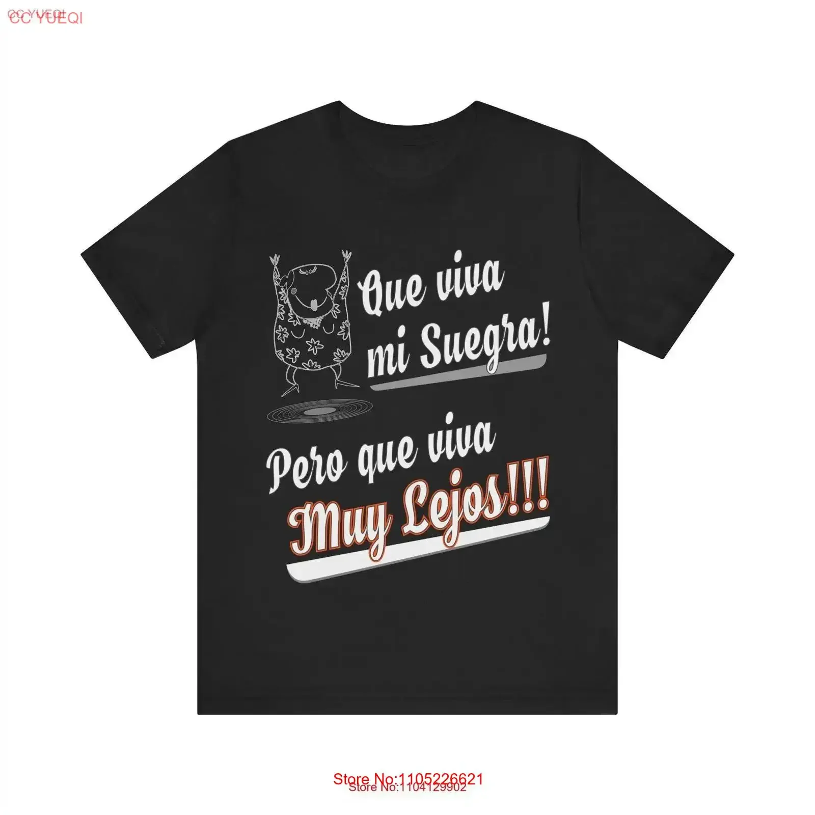 Camiseta divertida en español: Que viva mi suegra, pero muy lejos. Perfecta para cualquier ocasión, estilo vintage, unisex.