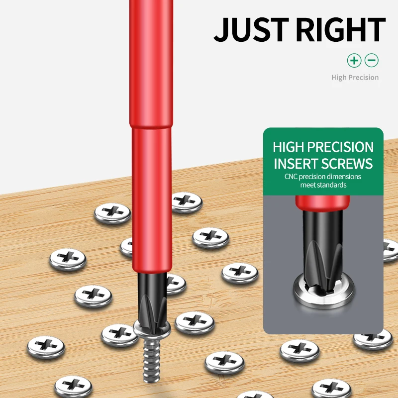 معزول فيليبس مشقوق PP مقبض اليد مفك مجموعة سائق كهربائي أداة إصلاح أدوات يدوية متعددة الوظائف #4