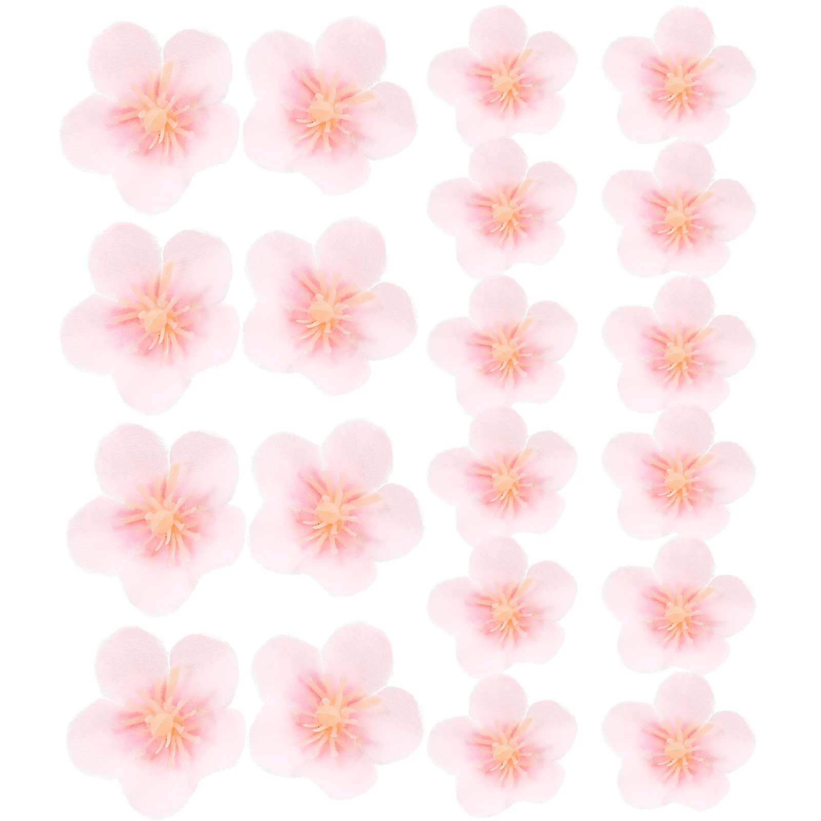 

Cherry Blossom Petals Realistic Flower Heads Artificial Oriental Faux Decorate Non-scented Fake Silk Cloth