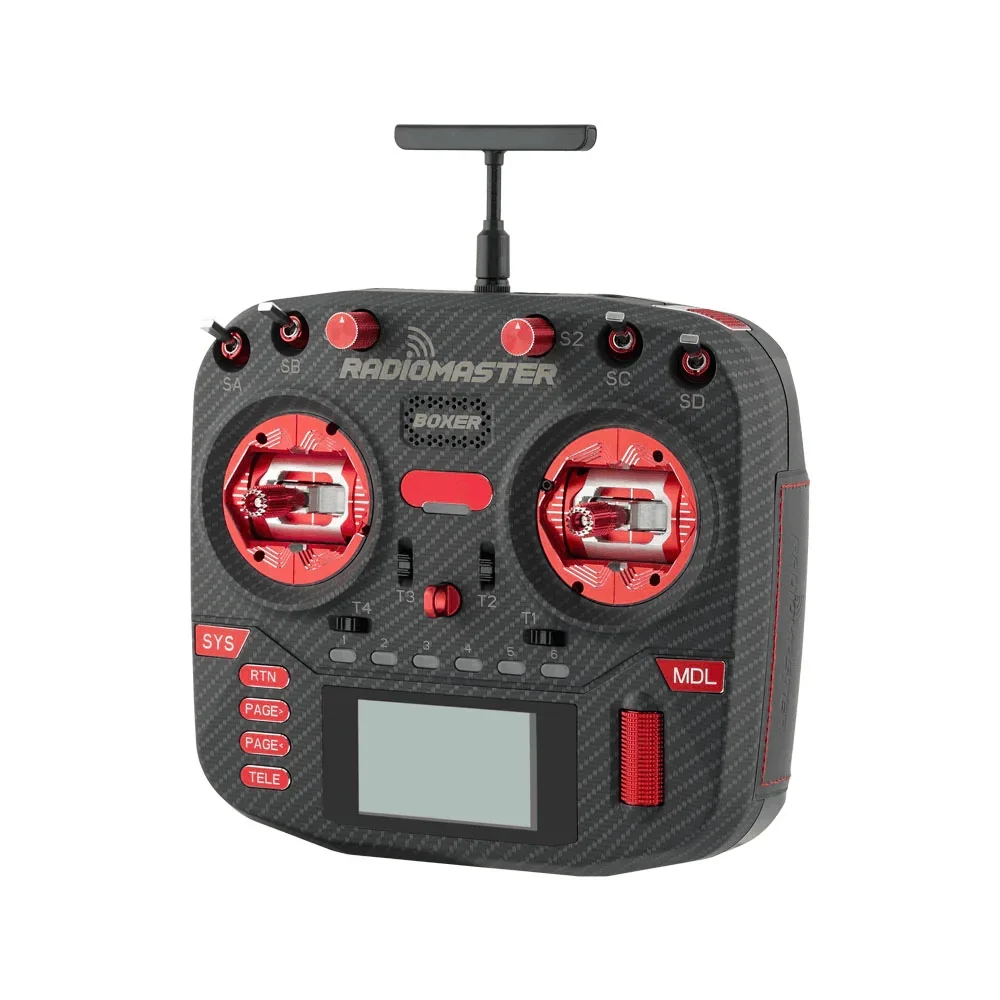 RadioMaster Boxerr Max Radio Controller Transmitter EdgeTX ELRS 2.4G 16CH Carbon Fiber Pattern Case AG01 for RC FPV Racing view 3