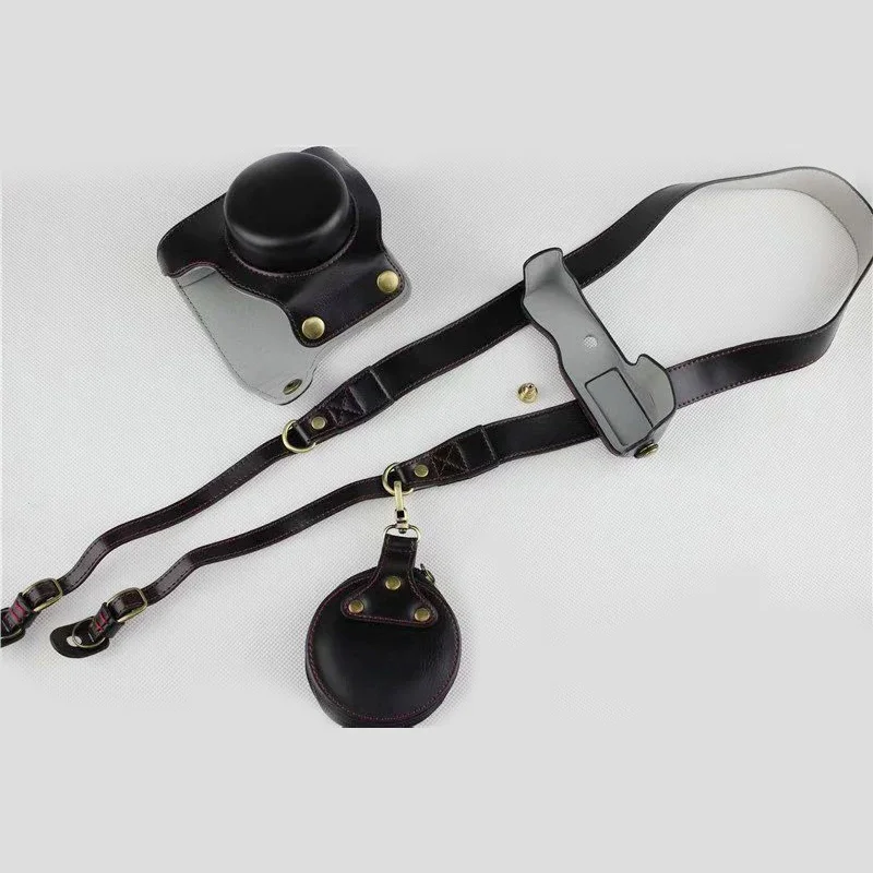 Pu Leather case Camera bag For Olympus PEN EPL9 E-PL9 E-PL10 14-42EZmm 12-32 Camera protective cover shell With strap Mini Pouch