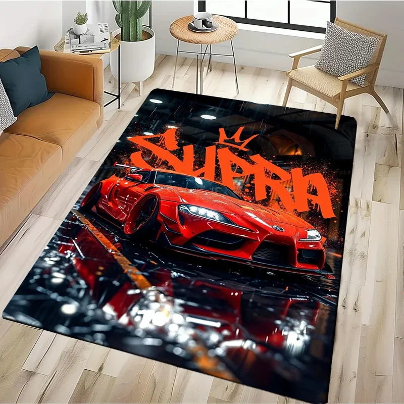 15 Size Cool Racing Car E36 Pattern Artwork Carpet Bedroom Living Room Carpet Kitchen Floor Mat Home Decor Non-Slip Floor Mat