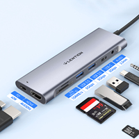 4K HDMI Long Cable Docking Station USB C Hub Type-C USB 3.0Card Reader Charging Adapter MacBook Pro Air Laptop Splitter