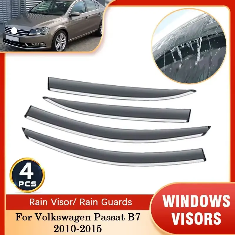 

For Volkswagen Passat B7 2010~2015 Rain Sunshade Window Visor Windshield Deflectors Protective Cover Car Ventilation Accessories