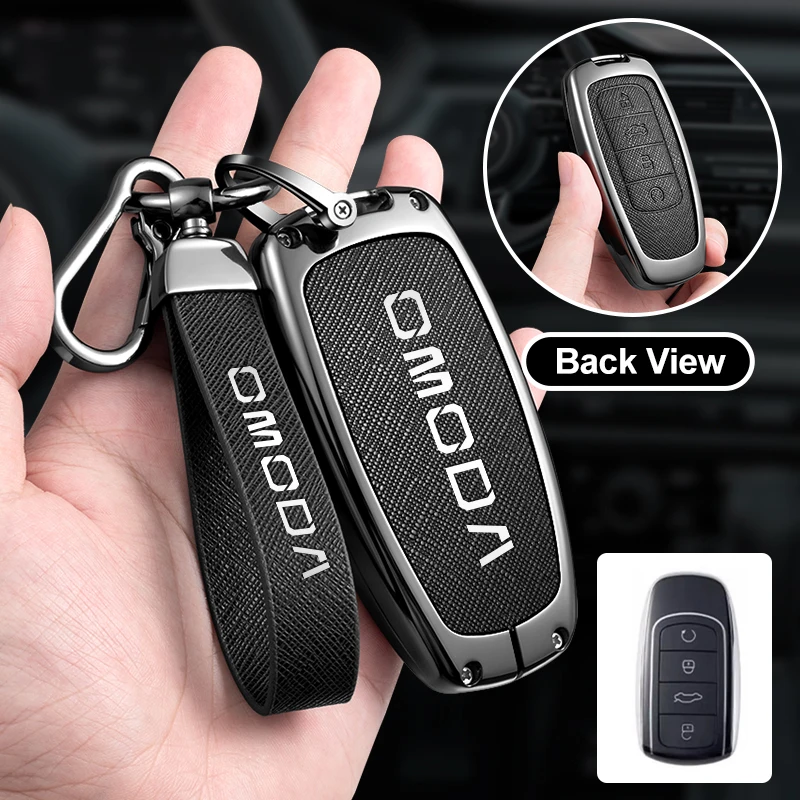 

Zinc Alloy Car Key Case Cover for Chery Omoda C5 E5 C9 Omoda 5 9 EV PHEV 2024 2025 Protector Key Cover Keychain Accessories