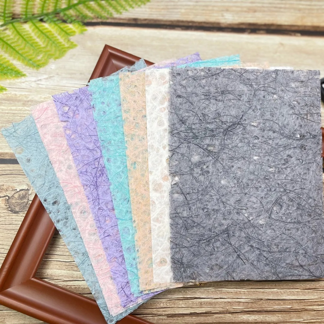 10Pcs A5 Color Vintage Hollow Out Scrapbooking Paper DIY Junk Journal Diary Planner Collage Decoration Tissue Paper Material