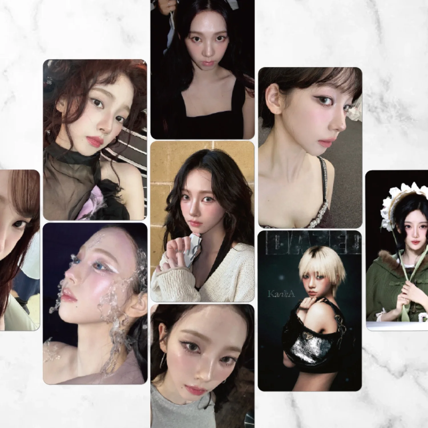 55PCS Kpop Hot Girls Idol Album "Rich Man" "SPICY" HD Small Cards KARINA NINGNING GISELLE WINTER High Quality Lomo Cards image 3