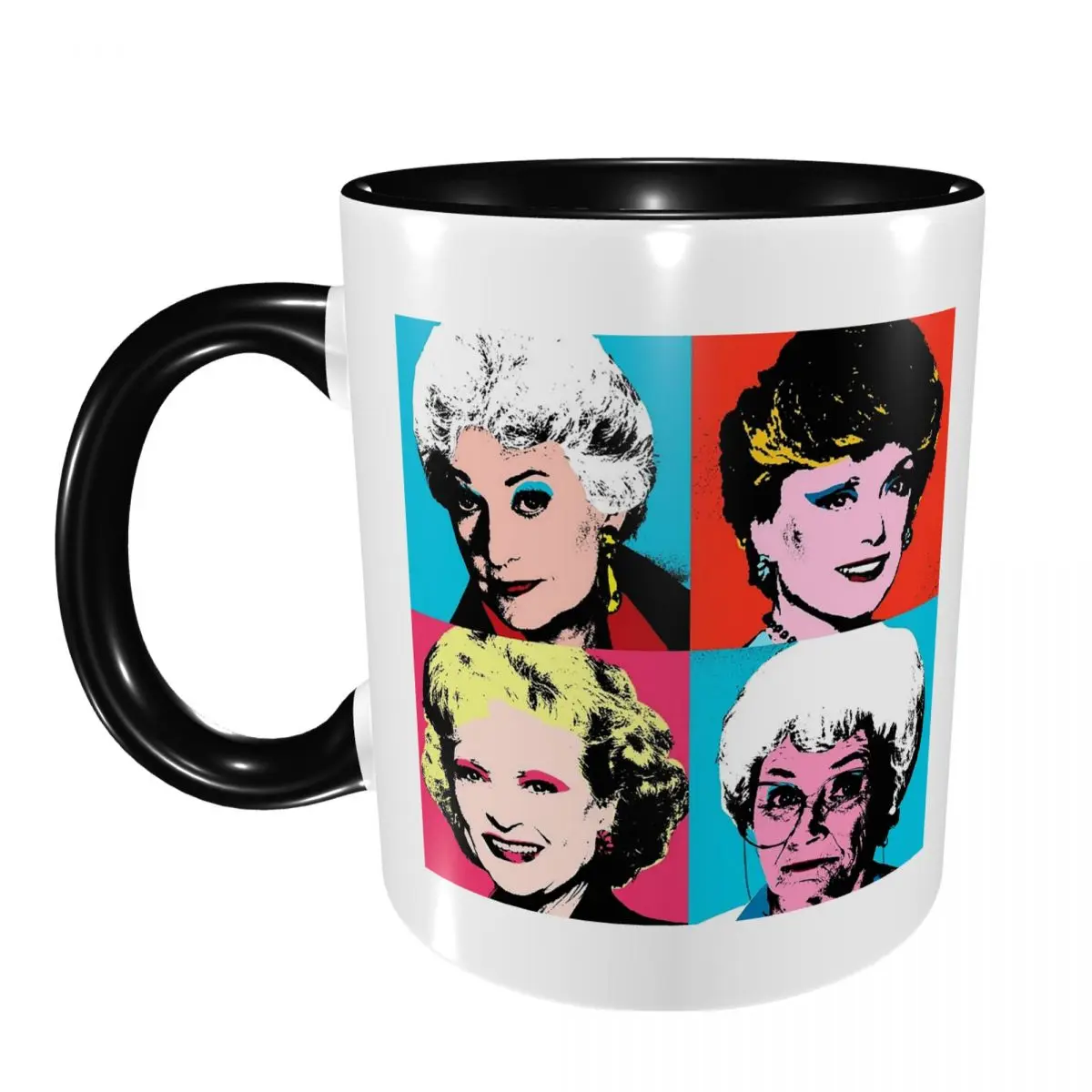 Golden Warhol Girl Mug Funny Ceramic Coffee Cups Tea Mugs Milk Cup Drinkware Gifts for Friends
