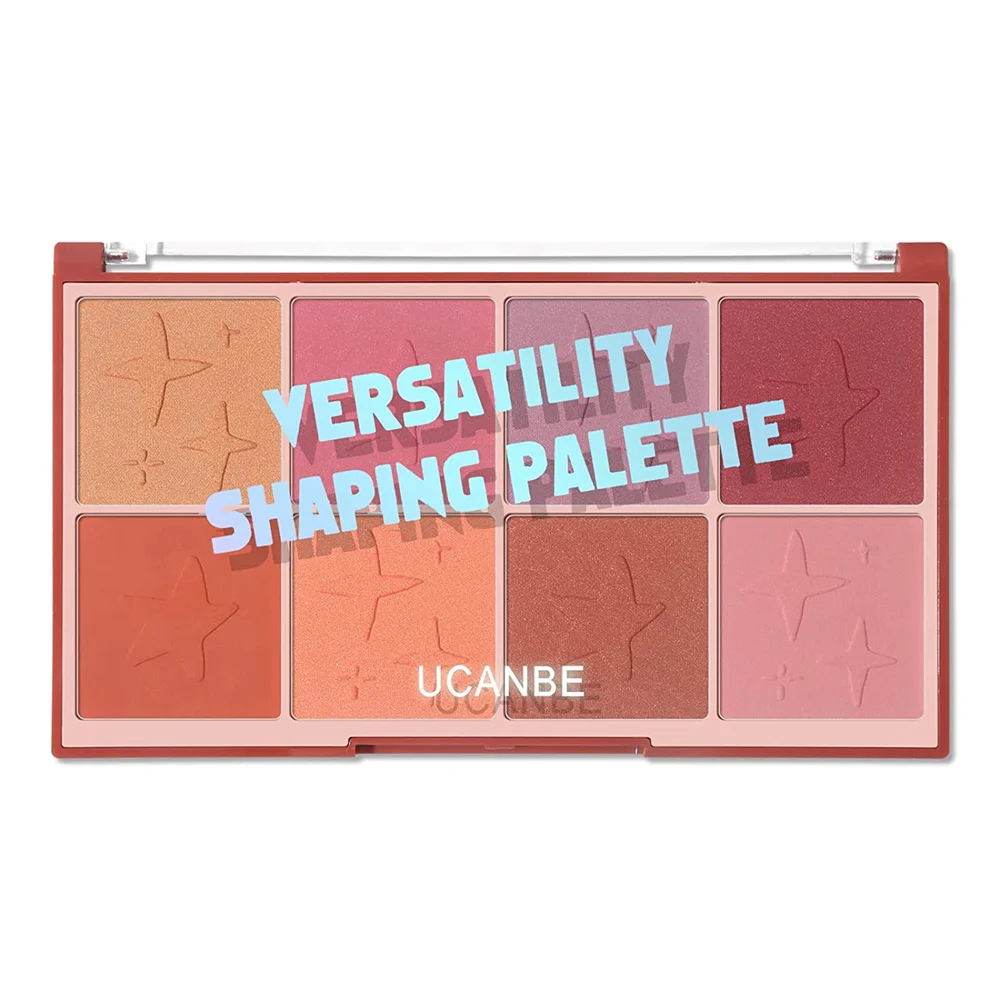 UCANBE 8 Color Blush Contour Makeup Palette Versatility Shaping Palette Matte Pigmented Blusher