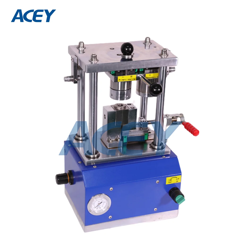 Pneumatic Cylindrical Battery Sealing Machine for Laboratory Research