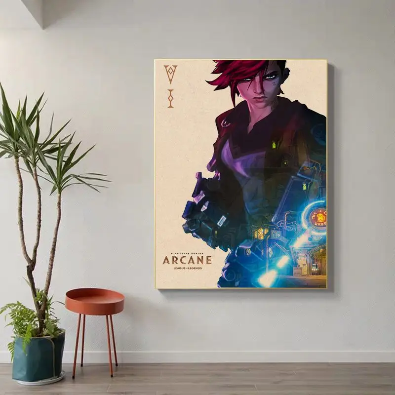 Arcane League Of Legends stampe e poster di buona qualità Vintage Room Home Bar Cafe Decor Decor Art Wall Stickers