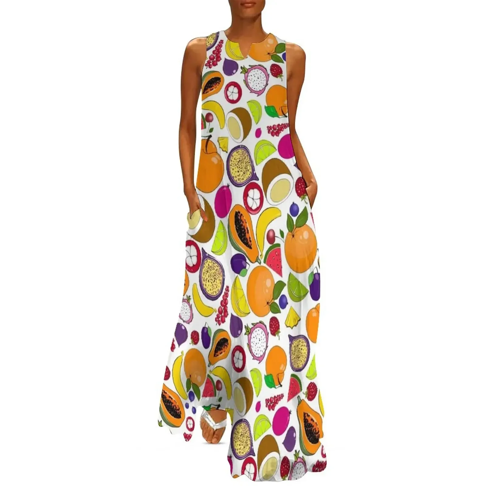 

Fruit and Berry mix cocktail Long Dress birthday dresses for women cocktail dresses luxury dresses Evening Dress