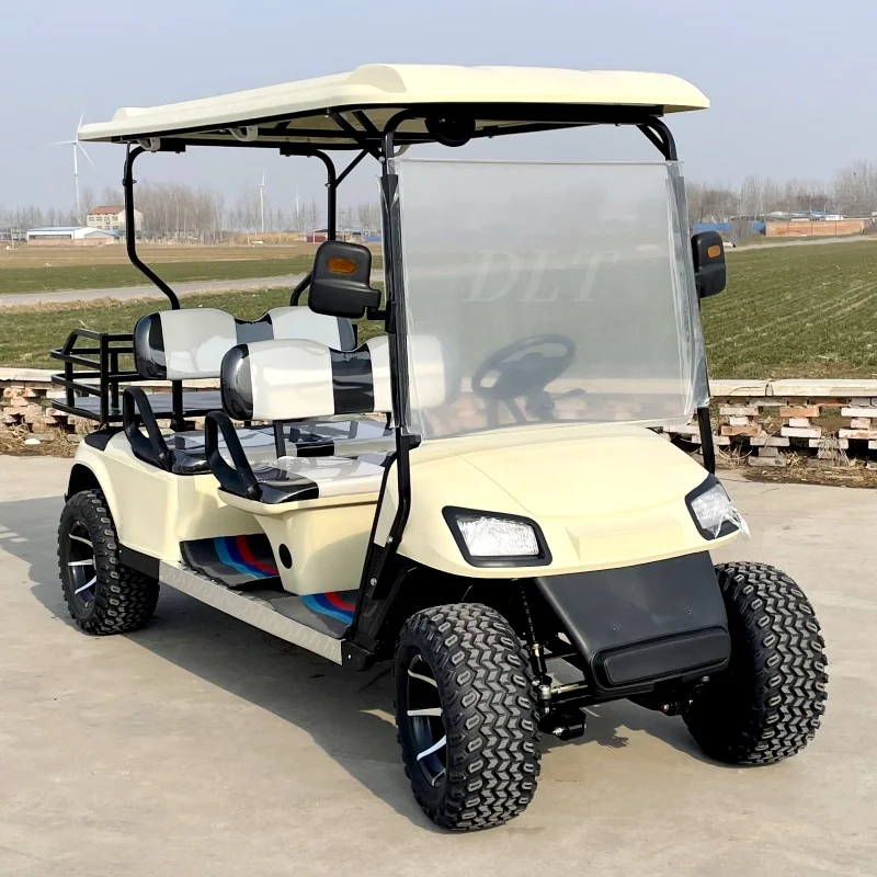 2024 New Energy Vehicle Off-Road Utility Vehicle Mini Car Golf Cart 350cc Fuel Engine 4 Passengers Club Golf Cart