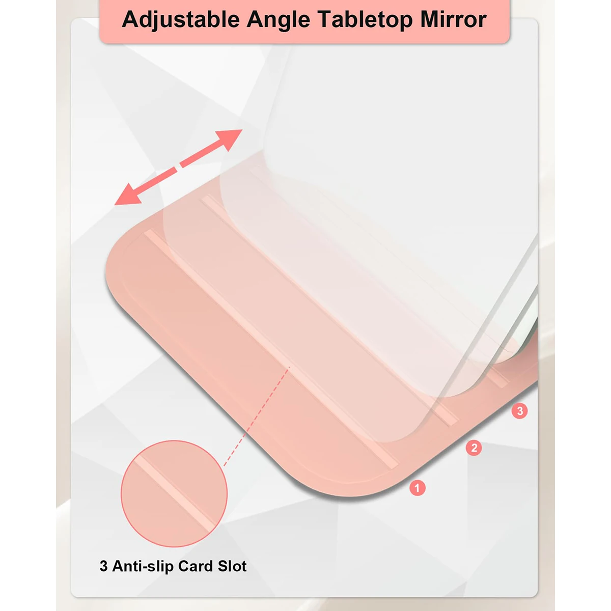 Folding Portable Makeup Mirror, Cosmetic Mirror With Stand, Travel Mirror, Beauty Supplies, Desktop Makeup Mirror，-A-ZMT