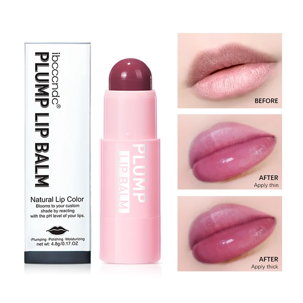 ibcccndc 4-Farben-vollständig aufpolsternder Lippenbalsam, getönter Lippenbalsam, praller, verbessernde und feuchtigkeitsspendende Lippenfeuchtigkeitscreme, formuliert mit Peptid